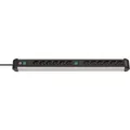 3.00m Brennenstuhl Strom Steckdosenleiste Premium-Alu-Line Schwarz 12 (1391030200)