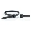 Kabelbinder 4,8 x 200 mm, UV-stabil- 100 Stück - Farbe schwarz (200 mm, 100 Stk.) (05356)