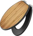 banjado Design WC Sitz Anthrazit mit Absenkautomatik MDF 46,5x38x5,2cm - Bambusholz - Toilettendeckel/Toilettensitz MDF - hochwertiger MDF Klodeckel/WC-Sitz mit Universal Scharnieren für alle gängigen Toiletten [TDA 10349]