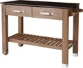Dehner Premium Holzpflanztisch Windsor, ca. 110 x 55 x 84 cm, FSC® Akazienholz, braun/schwarz