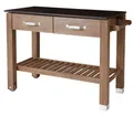 Dehner Pflanztisch Premium Gartenarbeitstisch Windsor, 110 x 55 x 84 cm, Akazie / Granit, langlebig, aus FSC®-zertifiziertem Holz