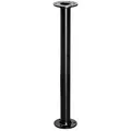 WAGNER Möbelbein/Tischbein/Möbelfuß Industrial Pipe - Ø 30 x 400 mm, inkl. Zwei Anschraubplatte Ø 75 mm, Stahl pulverbeschichtet schwarz - 12504001