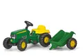 Rolly Toys 012190 - rollyKid John Deere (mit Anhänger, Drehschemellenkung, Alter 2,5 - 5 Jahre, Heckkupplung), grün, 70540