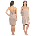 Liebenstein® Premium Saunakilt Damen mit Knöpfen - in 2 Größen - aus feinster Baumwolle - ideale Passform für ein rutschfestes Sauna Erlebnis – Saunatuch Damen flauschig & weich