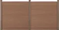 WPC Gartenzaun mit Pfosten Sichtschutz Windschutz Lamellenzaun Zaun 183x357cm [neu.holz]