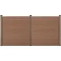 Gartenzaun Getafe WPC mit Pfosten 183x357 cm Braun