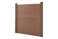 neu.holz Gartenzaun, (mit Pfosten), »Getafe« Lamellenzaun WPC Sichtschutz 183x357cm Braun