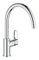 GROHE BauLoop - Einhand-Spültischbatterie (langlebige Oberfläche, Einlochmontage, Schwenkbereich 360°), chrom, 31368001
