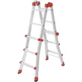 Hailo Alu-Multifunktionsleiter M80 Aluminium 135 cm x 49 cm x 88 cm