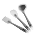 STONELINE® 3tlg. Silikon Küchenhelfer Set Schaber Kochlöffel Grau II Wahl 14878