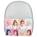 Depesche 12594 TOPModel Snap Shots - Rucksack in Lila und Silber mit Model-Motiv, Tasche mit verstellbaren Schultergurten