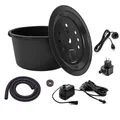 CLGarden Springbrunnenpumpe SP1 90l Becken Set Springbrunnenbecken Deckel Pumpe