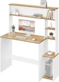 EUGAD schriftSchreibtisch, Computertisch, 5-stufiges Bücherregal, mit Stauraum