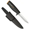 FISKARS Universalmesser Stahl mit Köcher K40 für Garten Haus Camping Outdoor