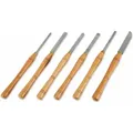 Eberth Drechselmesser Set Mit Holzkoffer, 6 Hochwertige Hss Drechseleisen, Schnellarbeitsstahl, 6 Tlg. Drechselbeitel Set Mit Den Wichtigen Formen, Hochwertiger Drechselbeitelsatz Mit Koffer