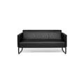 hjh OFFICE Lounge Sofa ARUBA BLACK Kunstleder mit Armlehnen