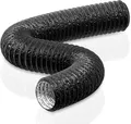 Flexibler 150mm Abluftschlauch, 5m Alurohr für Trockner & Klimaanlagen, Schwarz