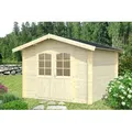 Gartenhaus PALMAKO "Lotta", beige (naturbelassen), ohne Fußboden, ohne Dacheindeckung, Gartenhäuser, 7,3 qm
