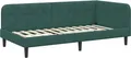 vidaXL Eckbettgestell Dunkelgrün 100 x 200 cm Samt