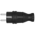 Schuko Gummistecker Elastomer Stecker, schwarz für  H07RN-F bis 2,5²