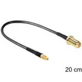 Delock Antennenkabel SMA Buchse zum Einbau > MMCX Stecker 200 mm (88580)