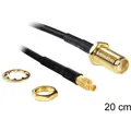 Delock WLAN-Antennen Anschlusskabel [1x SMA-Buchse - 1x MMCX-Stecker] 0.2 m Schwarz