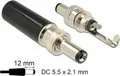 DeLOCK - Netzanschluss - DC jack 5,5 mm x 12 mm (ID: 2,1 mm) (M) 2 A (89915)