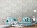 living walls Vliestapete Stories of Life Blumen-Tapete Beige Blau florale Vliestapete, leicht strukturiert, Wald, botanisch, floral, (1 St), Mustertapete für Wohnzimmer und Küche Tapeten Wohnzimmer Schlafzimmer