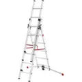 Hailo S100 ProfiLOT 9306-507 Aluminium Multifunktionsleiter Arbeitshöhe (max.): 4.7 m Silber, Rot, Schwarz EN 131 15.5 kg