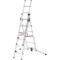 Hailo Mehrzweckleiter S100 ProfiLOT, 9306-507, 3-teilig, Treppenleiter, mit 2 x 6 + 1 x 5 Sprossen
