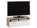 möbelando TV-Lowboard Fernsehtisch Rack Unterschrank HiFi Element Sideboard Ruth I Sonoma-Eiche/Weiß