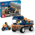 LEGO City Motorradtransporter - Spielzeug zur Förderung der Feinmotorik mit Transporter, 2 Motorrädern, 2 Minifiguren, Rampe und Zubehör - Gebur... - Bronze