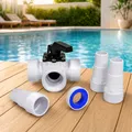 3-Wege-Ventil Pool Bypass 32/38mm 1 1/2" IG Kugelhahn Wärmepumpe Solarheizung