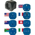 Reisestecker-Set, mit 10A Sicherung schwarz