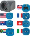 Brennenstuhl Weltreisestecker mit 7-Adaptern *DE* mit 10A Sicherung,Blister verpackt