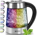 Edelstahl Glas Wasserkocher mit Temperatureinstellung Wasser Kocher Water Kettle
