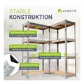 Juskys Lagerregal Easy 2er Set - Metall Schwerlastregal 160x80x40 cm, 8 Böden, 640 kg, verzinkt