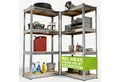 Juskys Schwerlastregal Easy, Set, 2er Set, 640 kg Traglast, 8 Böden, individueller Aufbau