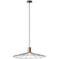 Brilliant Pendelleuchte Deckenlampe Manama Holz Schwarz matt Ø62cm max. 60W E27