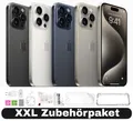Apple iPhone 15 Pro - 128 256 512 1TB - Titan Schwarz Weiß Natur Blau - XXL Set