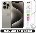 Apple iPhone 15 Pro - 128 GB - Titan Natur - XXL Starterset - Zustand: WIE NEU