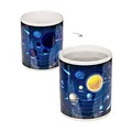 Out of the blue Sonnensystem Kaffeebecher mit Wärmeeffekt - Planetensystem Tasse Kaffeetasse