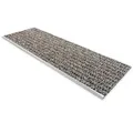Sicherheits-stufenmatte Für Außen Mit Alu-schiene 24 X 60 Cm Braun