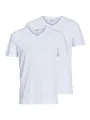 JACK & JONES Herren JACBASIC V-NECK TEE SS 2 PACK T-Shirt,, 2per pack Weiß (White White), XX-Large (Herstellergröße: XXL)