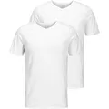 JACK AND JONES JACK&JONES Herren T-Shirt, 2er Pack - JACBASIC V-NECK TEE, Kurzarm, einfarbig, Baumwolle