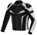 BÜSE Mille Lederjacke, Schwarz-Weiss, XL-Lang / 110