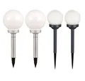 etc-shop LED Gartenleuchte, LED-Leuchtmittel fest verbaut, 4x LED Solar Kugel Leuchten Garten Weg Beet Beleuchtung Außen