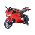 Kindermotorrad 1299SS, Elektromotorrad, Soft-Start, LED-Leuchten, Soundmodul, Stoßdämpfer, 70 Watt (Rot)