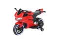 Kindermotorrad 1299SS, Elektromotorrad, Soft-Start, LED-Leuchten, Soundmodul, Stoßdämpfer, 70 Watt (Rot)