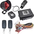 JOM Car Parts & Car Hifi GmbH 7106 Alarmanlage, universal mit Funkfernbedienung und ZV-Ansteuerung, Erschütterungssensor, Klappschlüssel-Handsender
